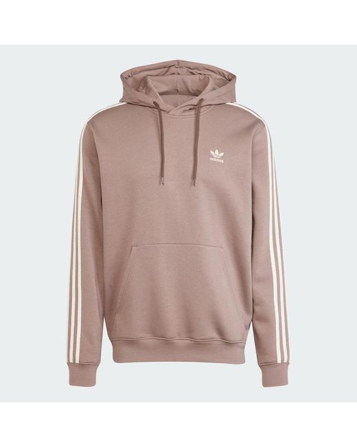Adidas Brown Adicolor Classics 3-Stripes Hoodie for men