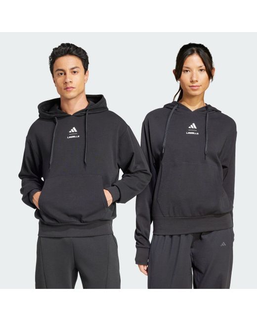 Felpa Con Cappuccio Les Mills Graphic di Adidas in Gray