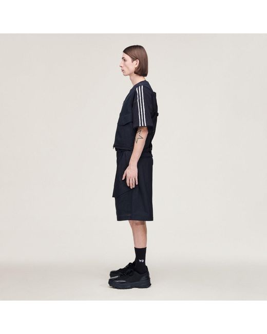 Adidas Blue Y-3 Tactical Utility Vest for men