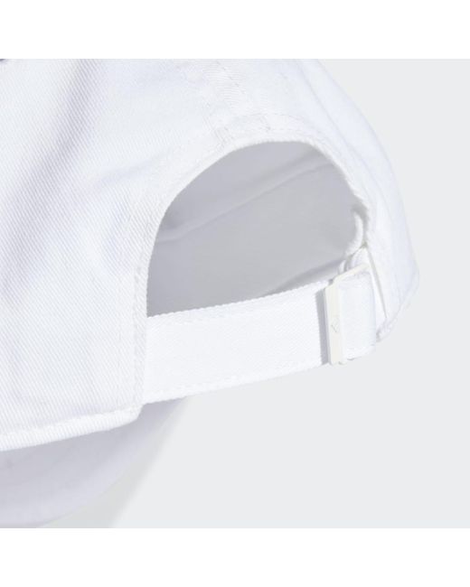 Adidas White Cotton Twill Baseball Cap