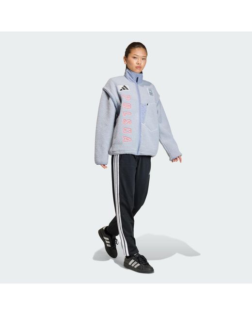 Adidas Blue Poc Xploric High Pile Fleece Jacket