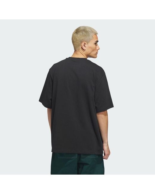 Adidas Black Skateboarding X Mark Gonzales Logo T-Shirt