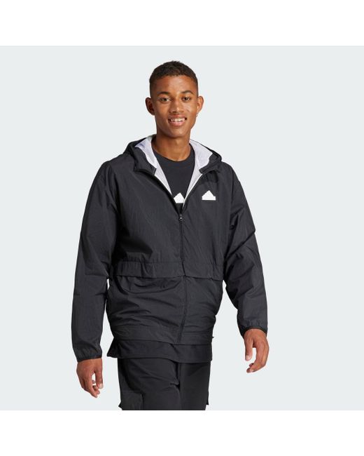 Adidas Black City Escape Full-zip Hoodie for men