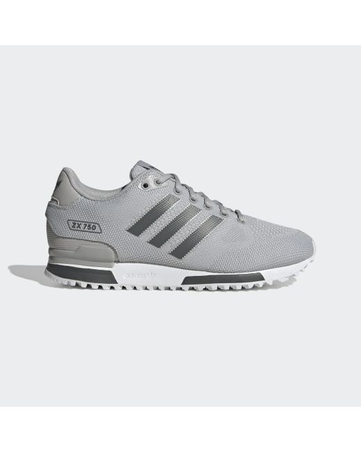 Adidas Gray Zx 750 Woven Shoes for men