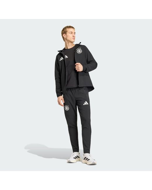 Adidas Black Germany Tiro Travel Full Zip Windbreaker for men