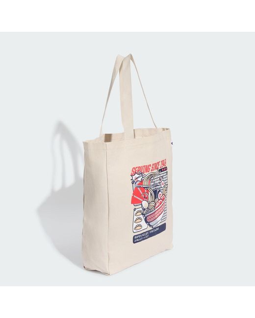 Adidas White Food Graphic Tote