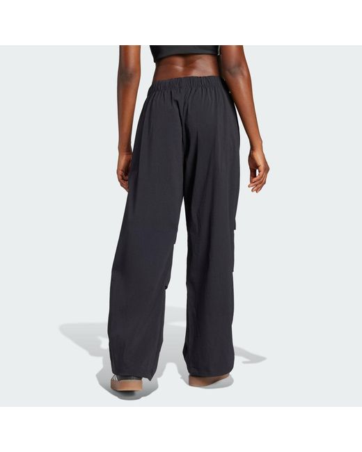 Adidas Black Essentials Ripstop Parachute Pants