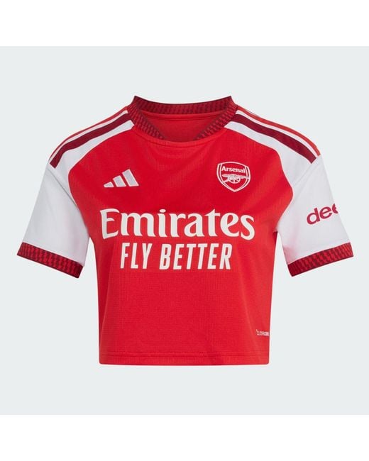Adidas Red Arsenal Fc 26/27 Home Cropped Jersey