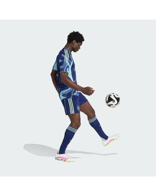 Adidas Blue Ajax Amsterdam 25/26 Away Shorts for men