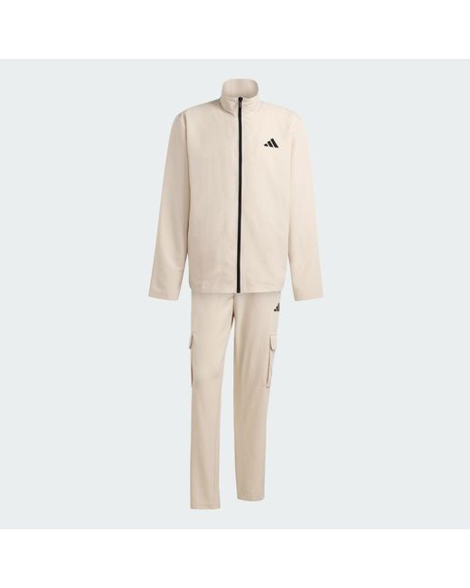 Adidas Natural Sportswear Woven Cargo Tracksuit for men