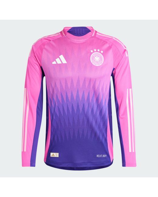 Adidas Purple Germany 24 Long Sleeve Away Authentic Jersey for men