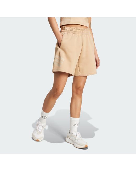Short Future Icons 3-Stripes di Adidas in Natural