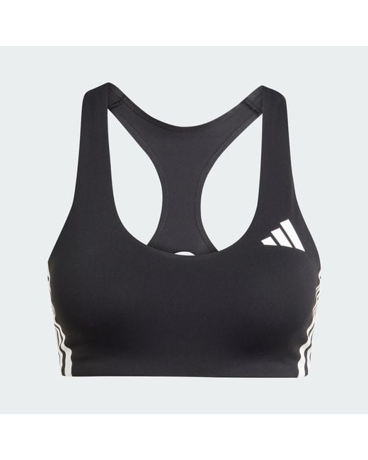 Adidas Blue Adizero Run Medium Support Bra