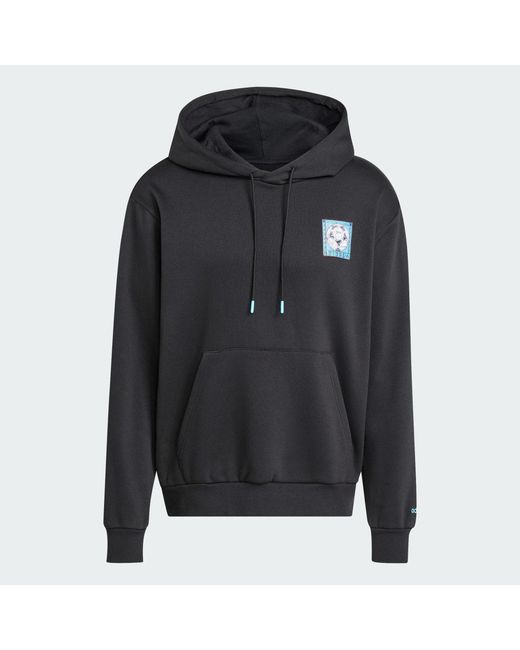 Felpa Grafica Con Cappuccio di Adidas in Black da Uomo