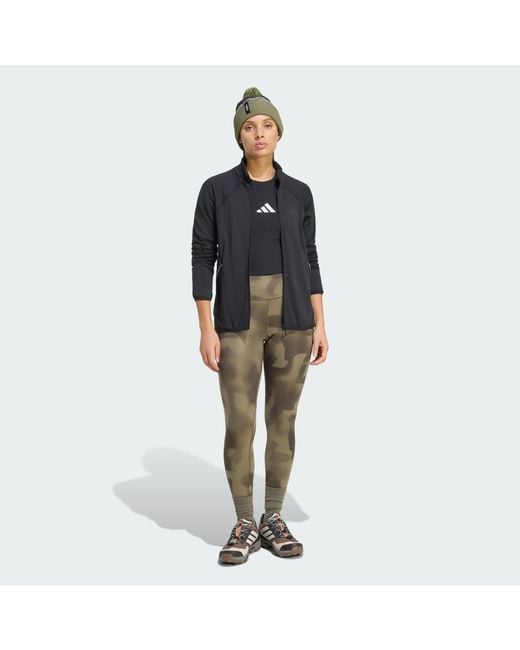 Adidas Black Terrex Xperior Climawarm+ Ventknit Fleece Jacket