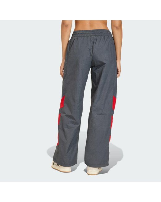 Adidas Blue Blocked Washed Track Pants