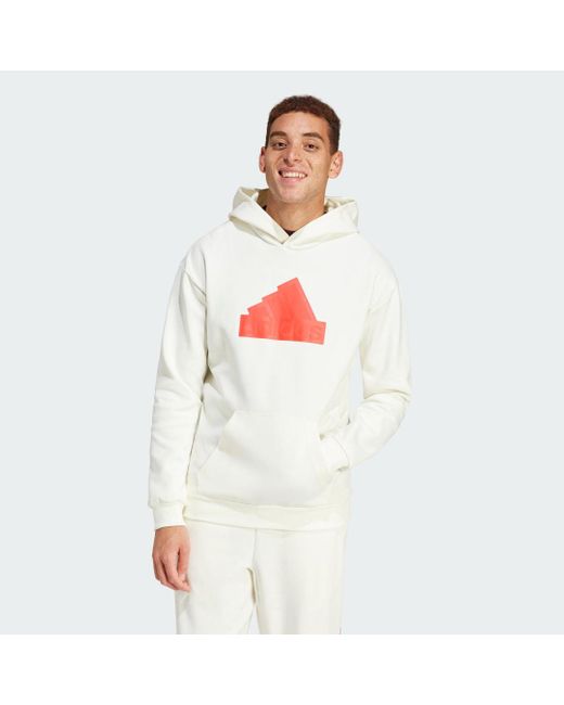 Adidas White Future Icons Badge Of Sport Hoodie for men