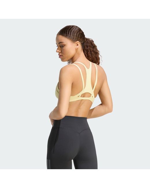 Adidas Black Optime Workout Strappy Light Support Bra