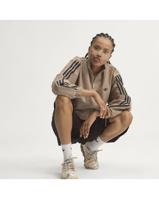 Adidas Brown Checks Track Top