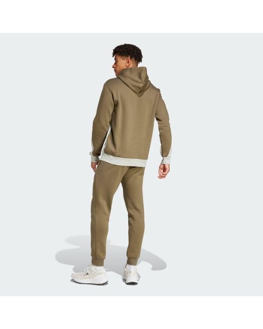 Adidas Sportswear Colorblock Hooded Trainingsanzug in Green für Herren