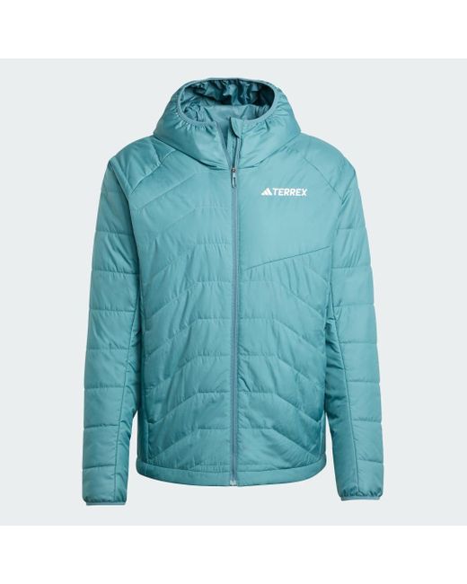 Giacca Terrex Multi Synthetic Insulated Hooded di Adidas in Blue da Uomo