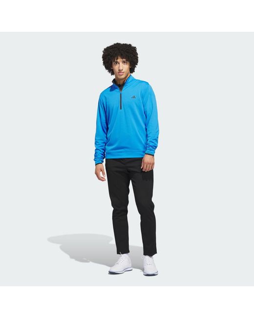 Adidas Blue Lightweight Half-Zip Top for men