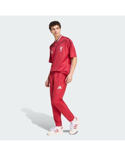Adidas Red Liverpool Fc Stadium Pants for men