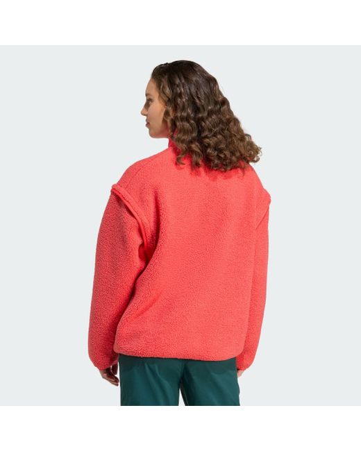 Adidas Red Team D Xploric High Pile Fleecejacke