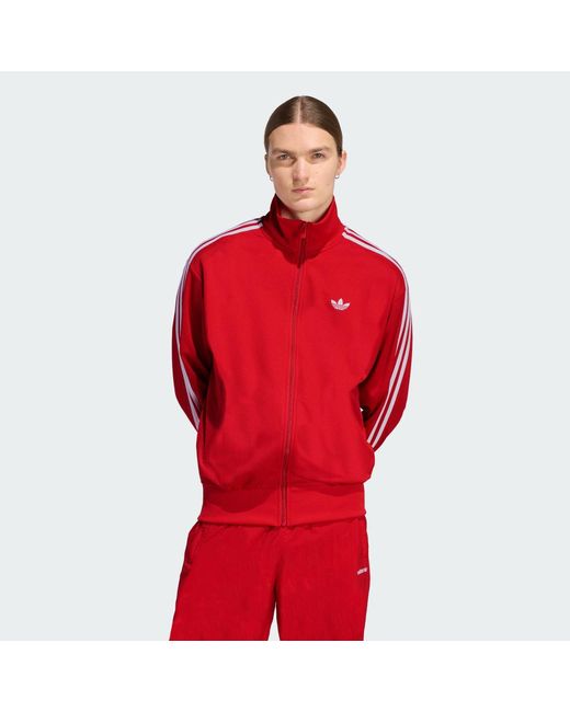 Adidas Red Firebird Adicolor Mesh Tracktop for men