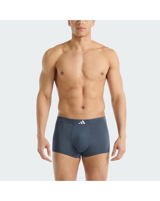 Adidas Blue Active Micro Tech Trunk 3 Pack Underwear for men