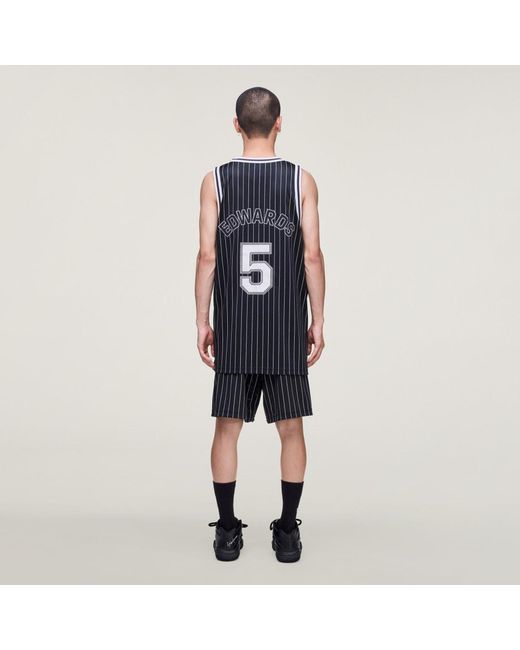 Adidas Blue Y-3 Mesh Pinstripe Shorts