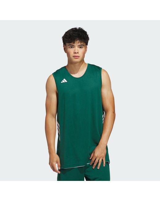 Adidas Green 3G Speed Reversible Basketball Aeroready Jersey for men