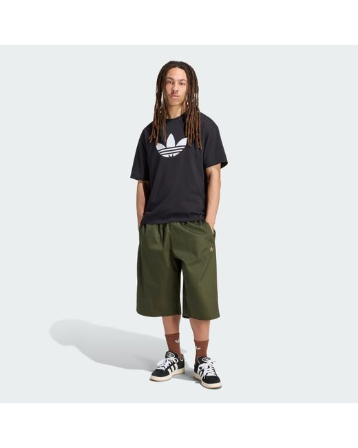 Adidas Green Adicolor Sst Cotton Twill Shorts for men