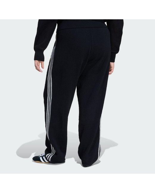 Adidas Black Knitted Crotchet Firebird Track Pants