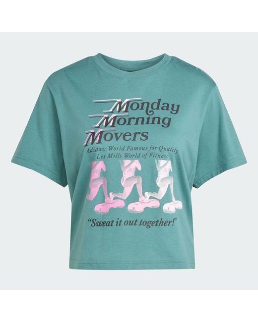 Adidas Green Lesmills Movers Graphic T-Shirt