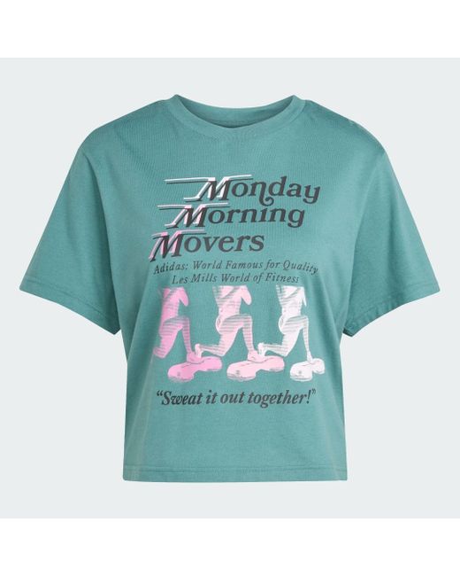 Adidas Green Les Mills Movers Graphic T-Shirt