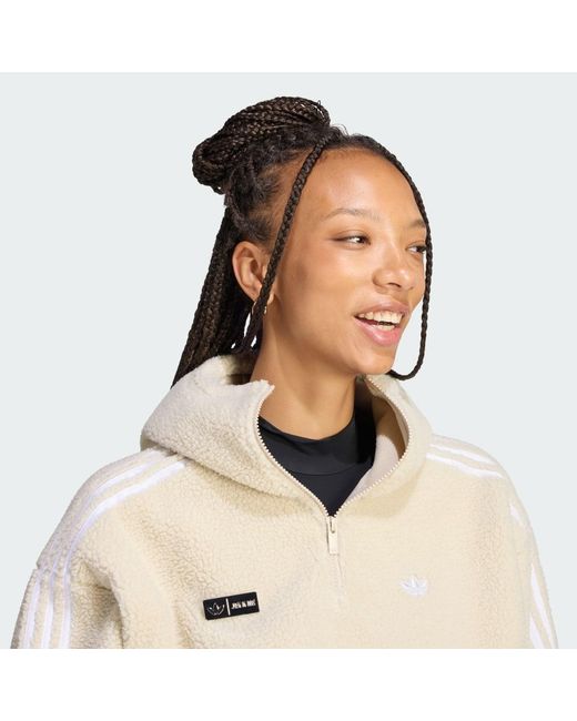 Adidas Natural Originals By Jennie Fleece Hoodie Jacket