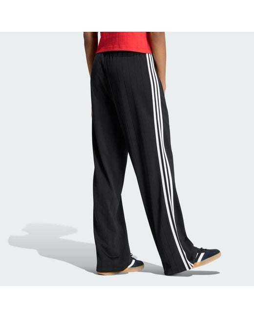 Adidas Black Pinstripe Firebird Loose Trackpant