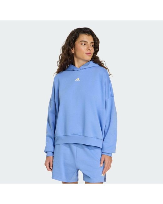 Adidas Originals Blue Sweatshirt Adidas W 3Ss Fl Hd2