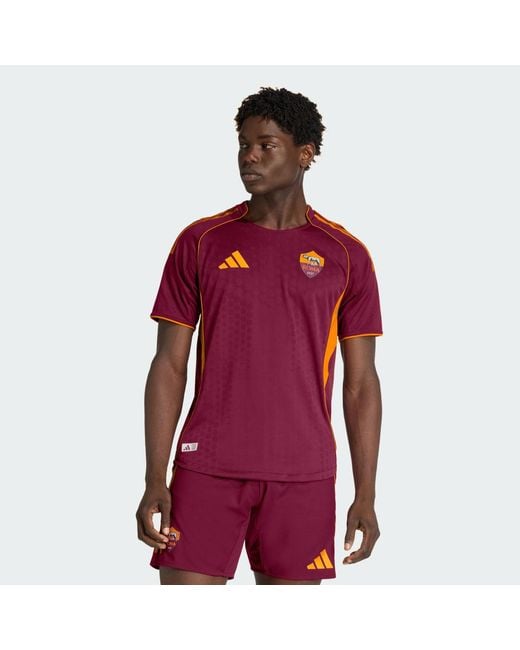 Adidas Red As Roma 25/26 Home Authentic Jersey for men
