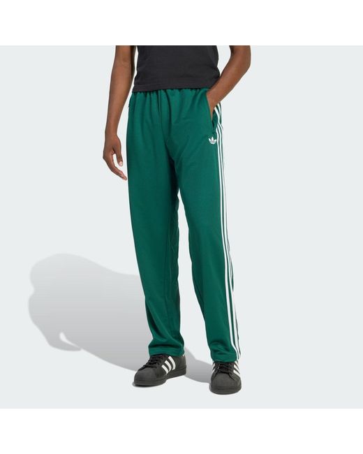 Adidas Green Firebird Adicolor Mesh Track Pants for men