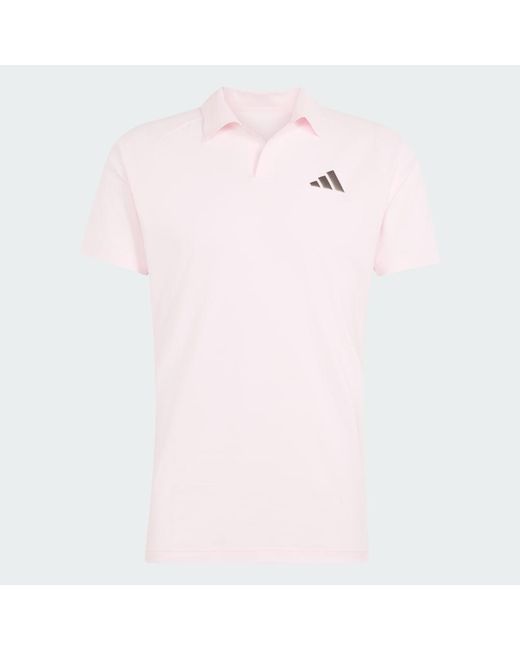 Adidas White Tennis Climacool+ Freelift Polo Pro Shirt for men