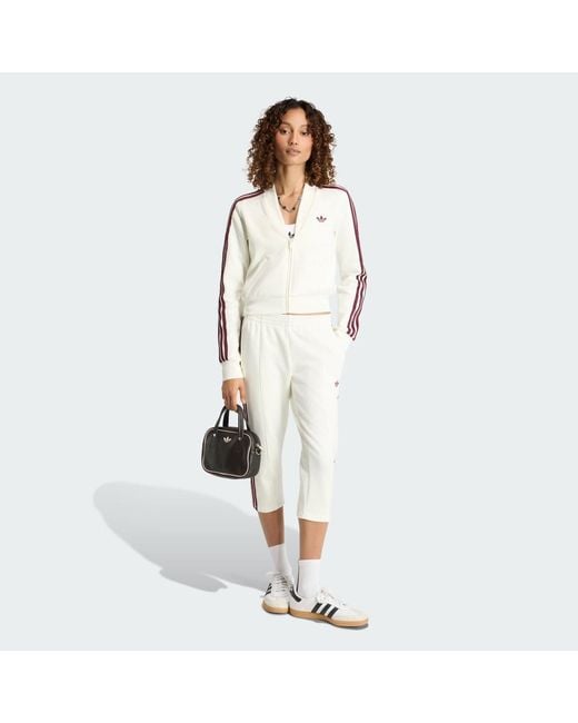 Adidas White 3/4 Superstar Track Tracksuit Bottoms
