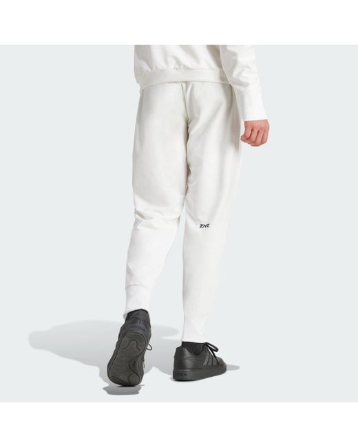Adidas White Z.N.E. Woven Trousers for men