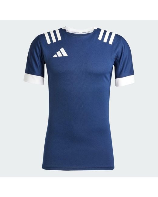 Adidas Blue 3-stripes Jersey for men