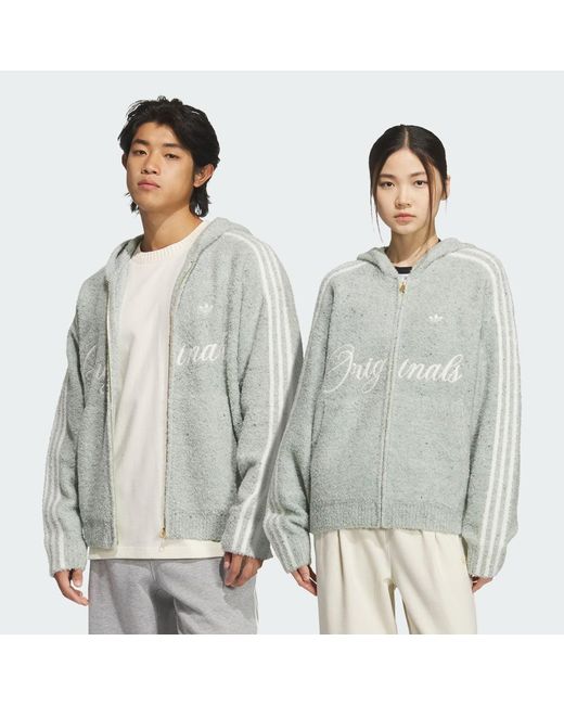 Adidas Gray Crafted Jacket Hooded Jacket