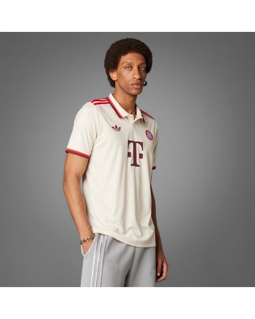 Adidas White Fc Bayern 24/25 Third Jersey for men