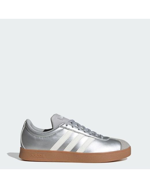 Adidas White Vl Court Base Shoes