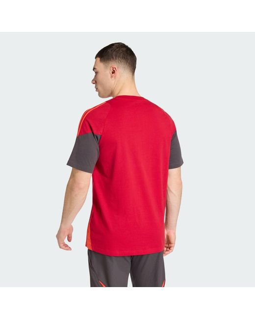 Adidas Red Liverpool Fc Tiro 25 Competition Cotton T-Shirt for men