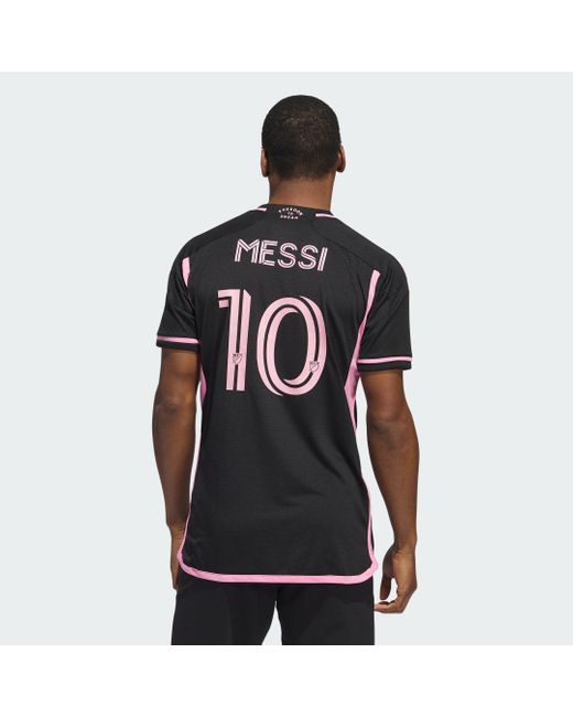 Adidas Black Inter Miami Cf 23/24 Messi Away Authentic Jersey for men